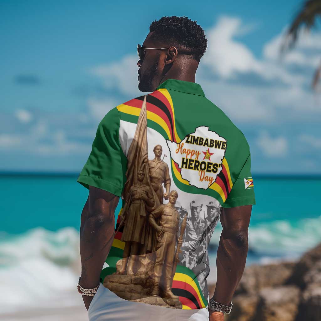 Happy Heroes Day Zimbabwe Hawaiian Shirt Unity Freedom Work LT15