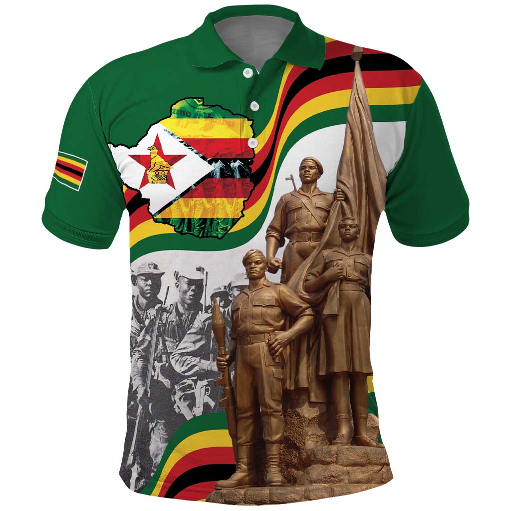 Happy Heroes Day Zimbabwe Polo Shirt Lest We Forget LT15