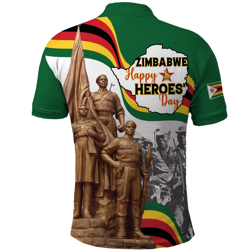 Happy Heroes Day Zimbabwe Polo Shirt Lest We Forget LT15