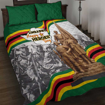 Happy Heroes Day Zimbabwe Quilt Bed Set Unity Freedom Work LT15