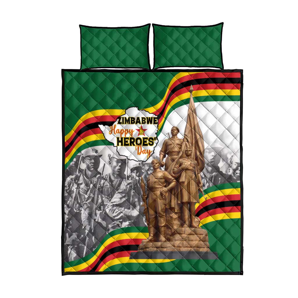 Happy Heroes Day Zimbabwe Quilt Bed Set Unity Freedom Work LT15