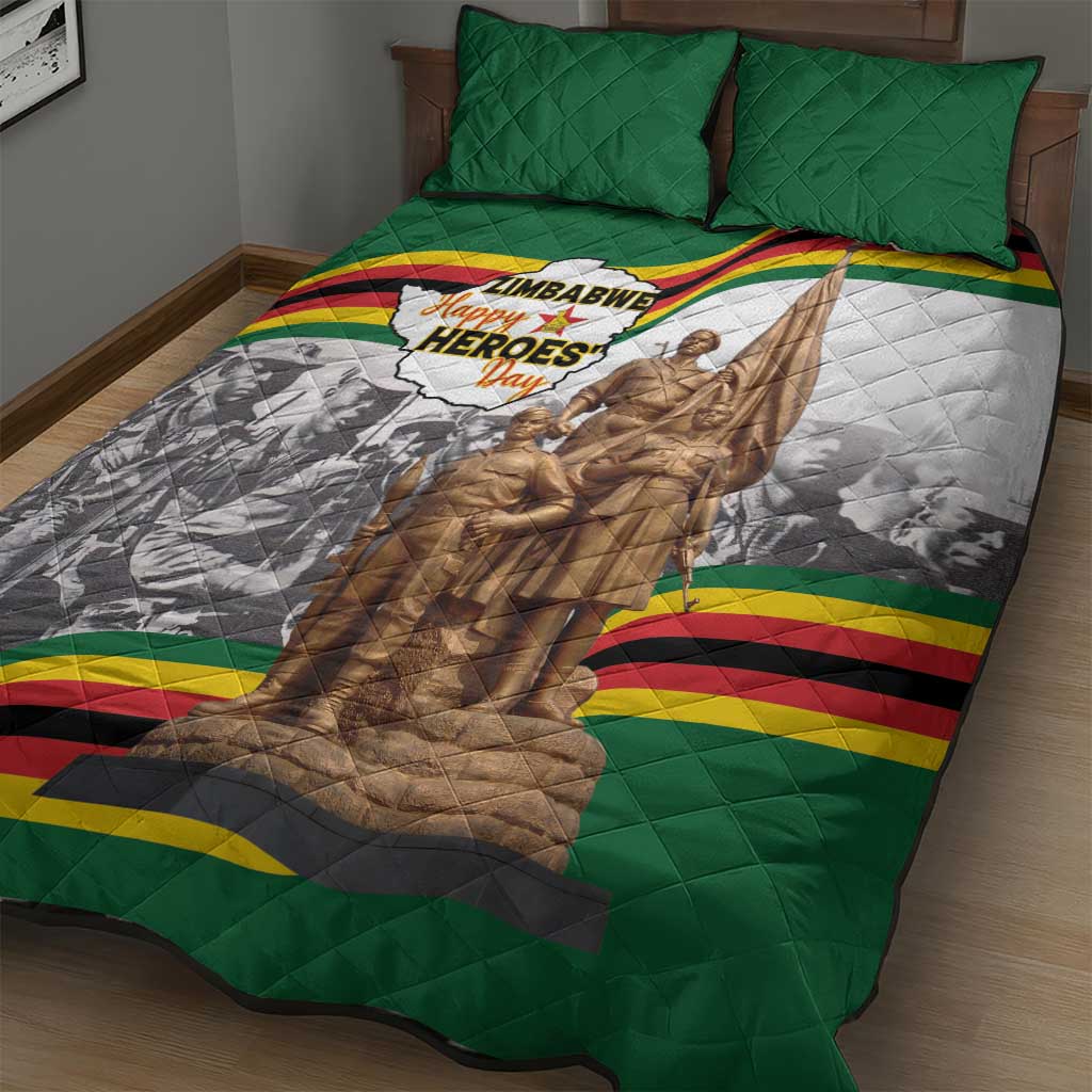 Happy Heroes Day Zimbabwe Quilt Bed Set Unity Freedom Work LT15