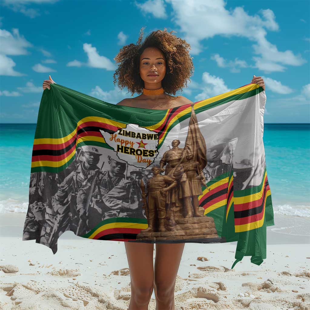 Happy Heroes Day Zimbabwe Sarong Unity Freedom Work LT15