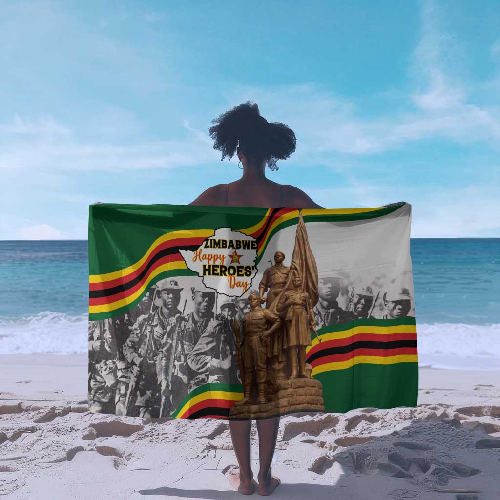 Happy Heroes Day Zimbabwe Sarong Unity Freedom Work LT15