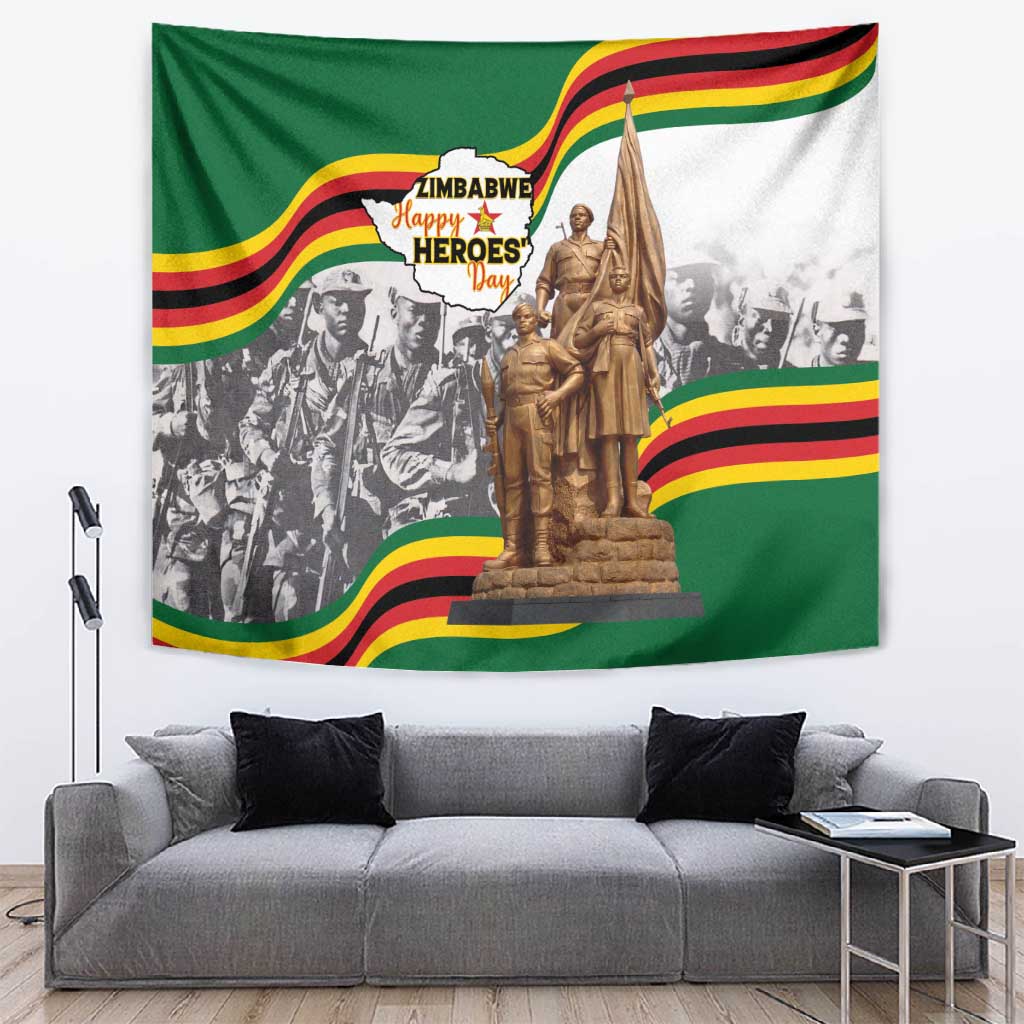 Happy Heroes Day Zimbabwe Tapestry Unity Freedom Work LT15