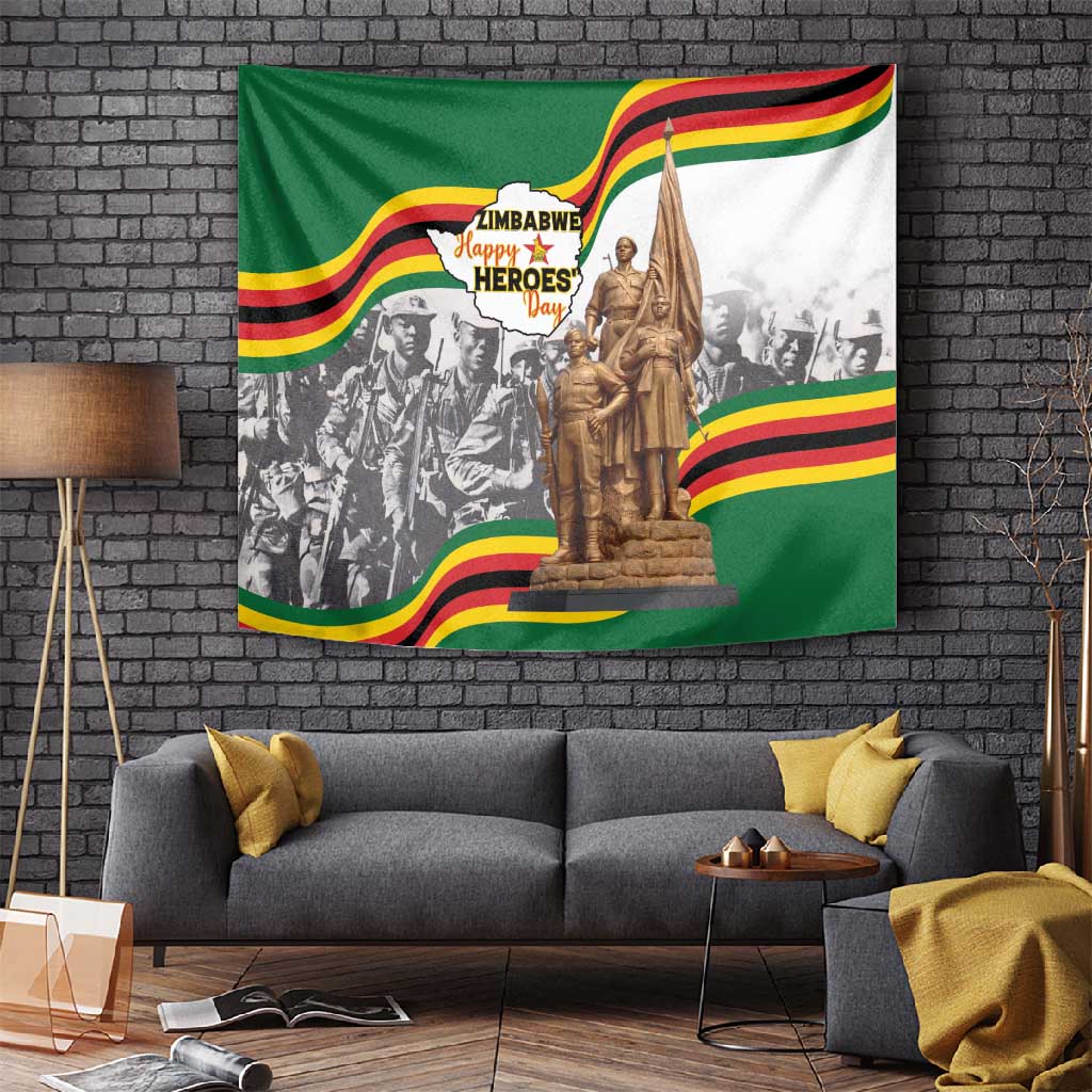Happy Heroes Day Zimbabwe Tapestry Unity Freedom Work LT15
