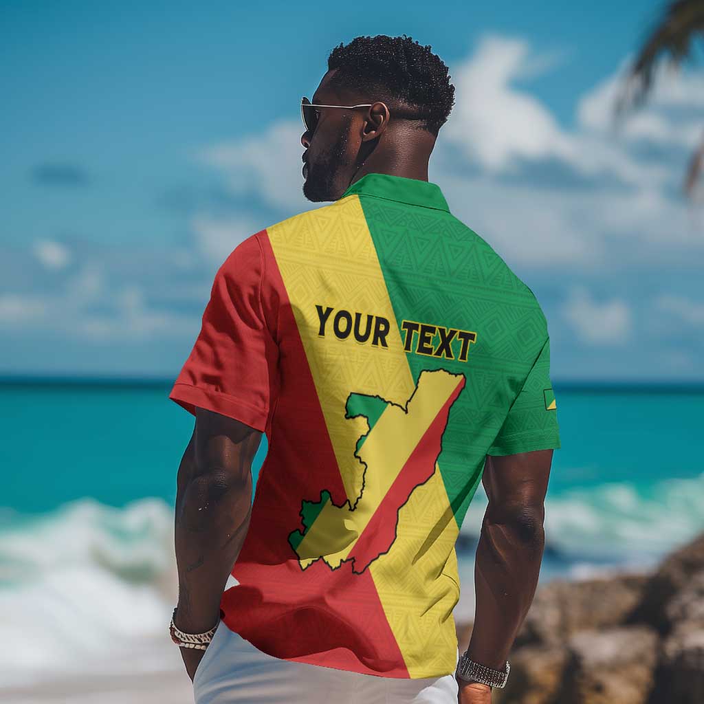 Personalized Republique du Congo Hawaiian Shirt Coat Of Arms African Pattern LT15