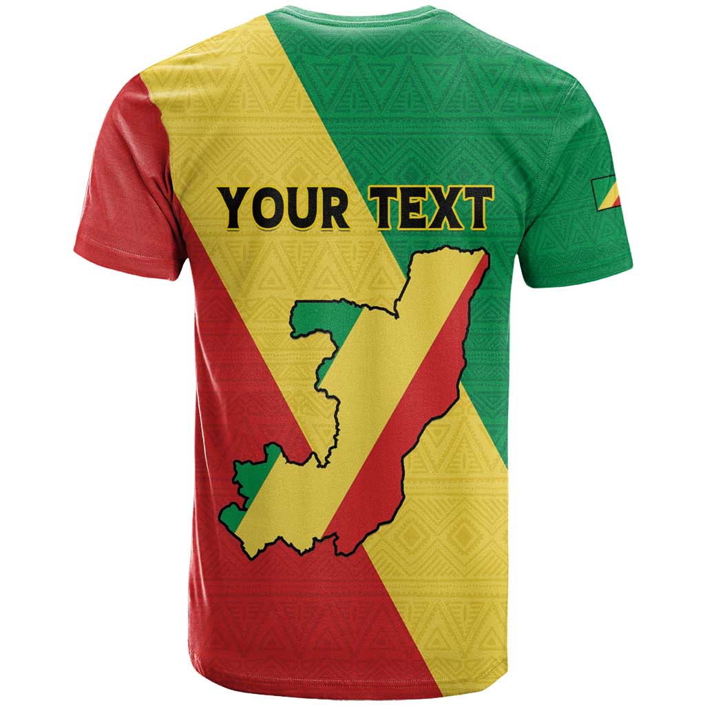 Personalized Republique du Congo T shirt Coat Of Arms African Pattern LT15