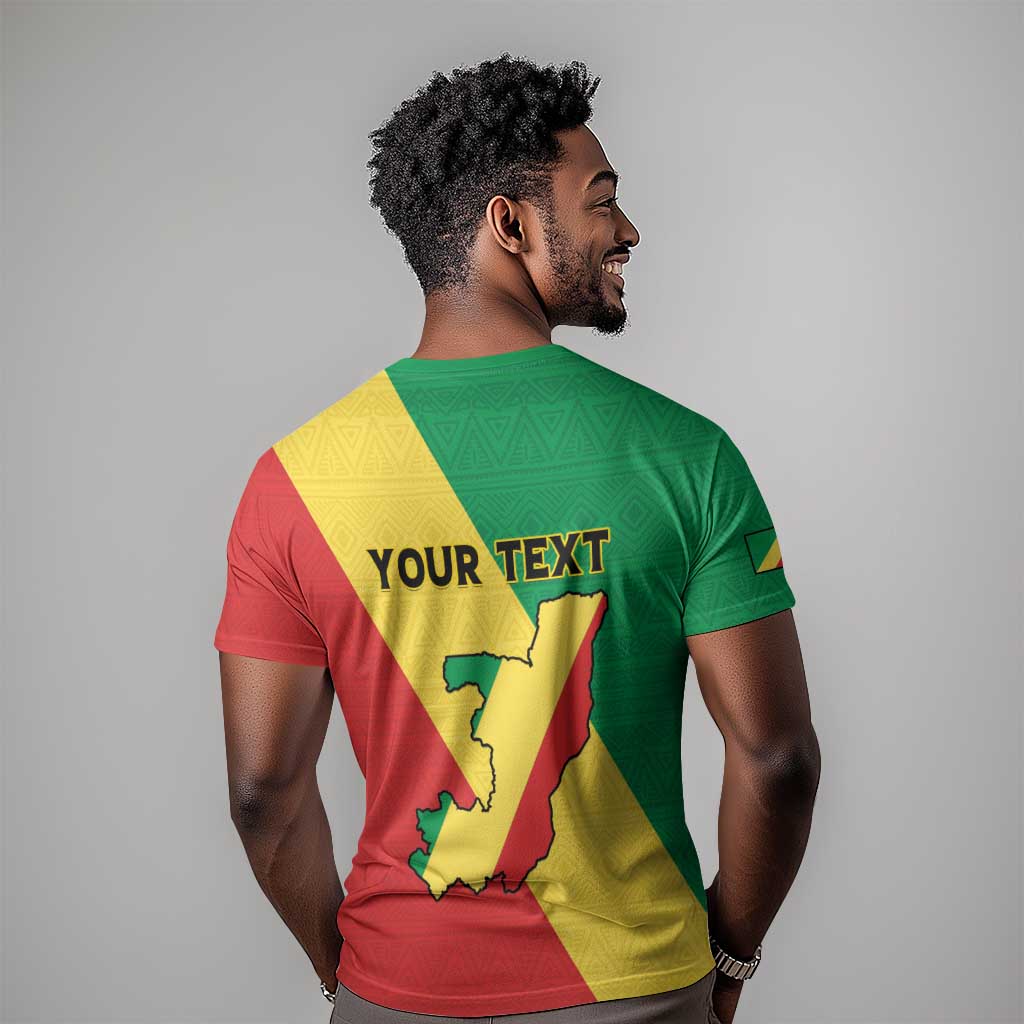 Personalized Republique du Congo T shirt Coat Of Arms African Pattern LT15