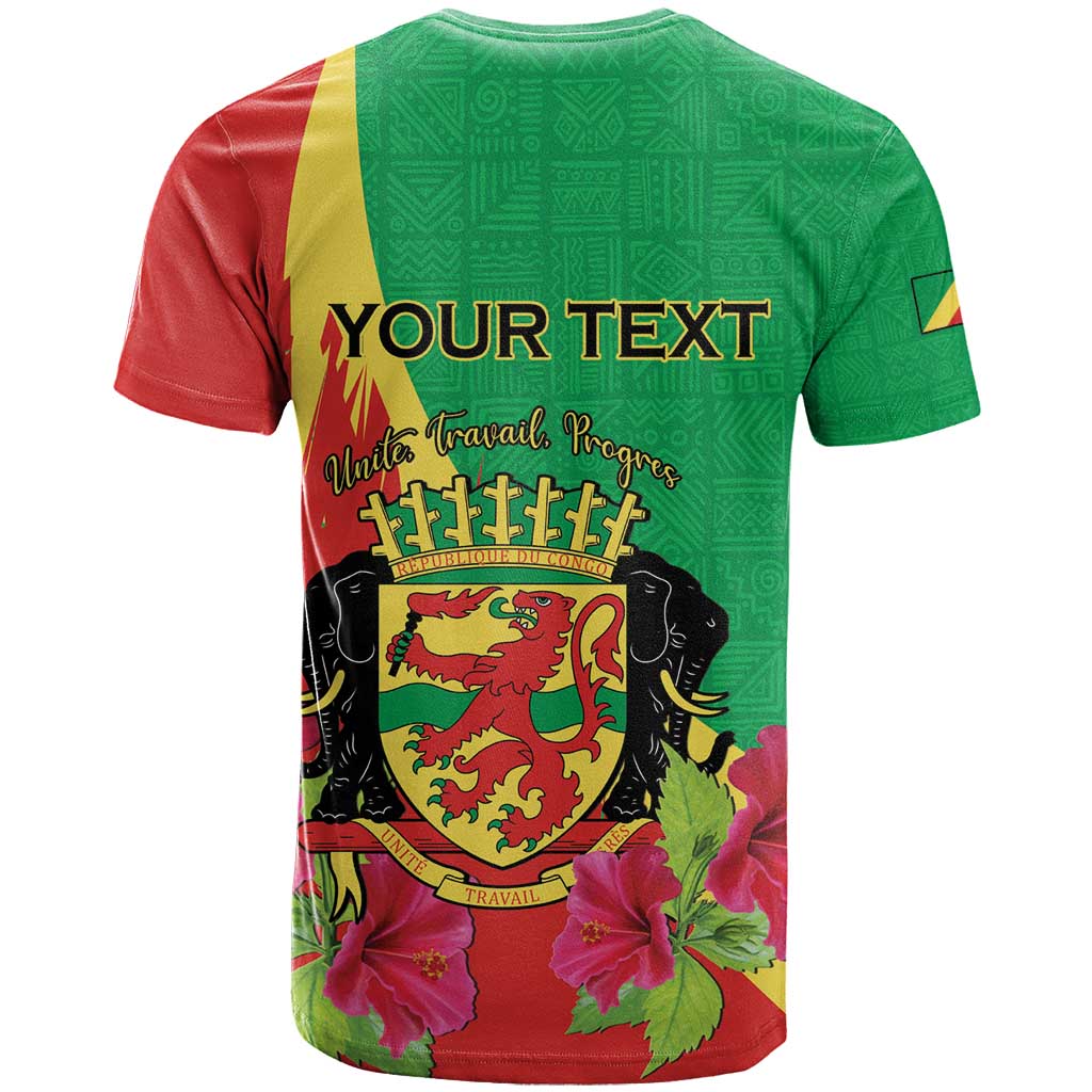 Personalized Congo-Brazzaville National Day T shirt Coat Of Arms With Map LT15