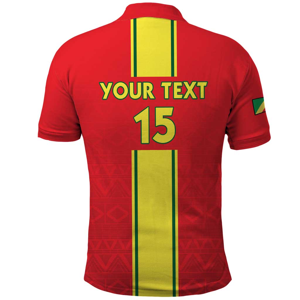 Custom Congo Brazzaville Football Polo Shirt Go Ba Diabulu ya Mbwaki Red Color LT15