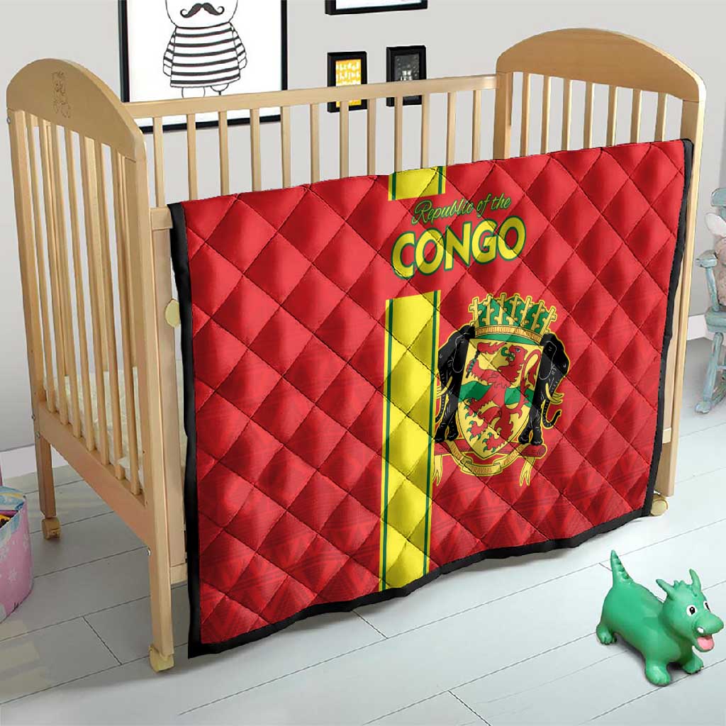 Republique du Congo Football Quilt Go Ba Diabulu ya Mbwaki Red Color LT15