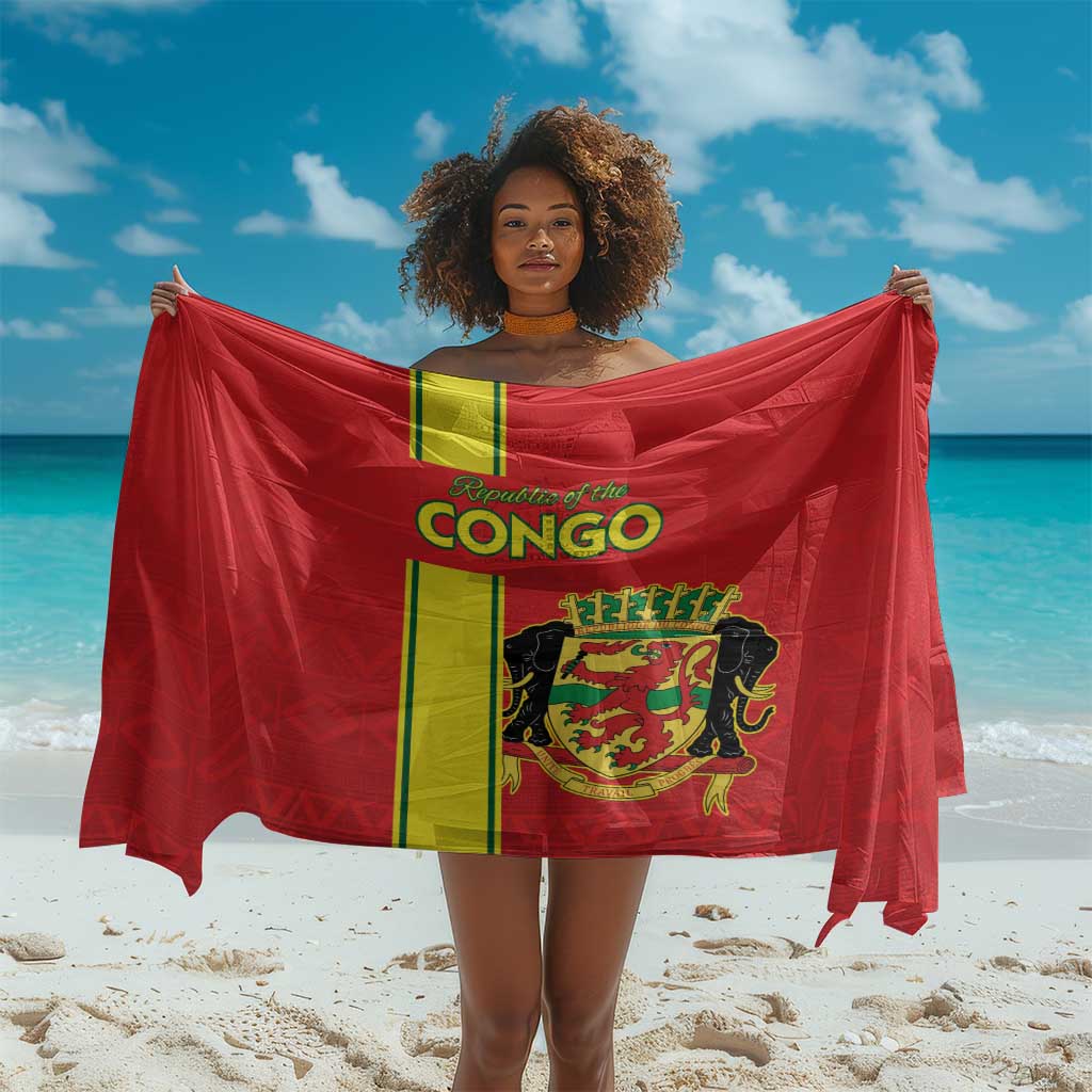 Republique du Congo Football Sarong Go Ba Diabulu ya Mbwaki Red Color LT15