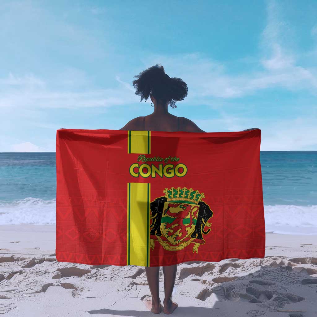 Republique du Congo Football Sarong Go Ba Diabulu ya Mbwaki Red Color LT15