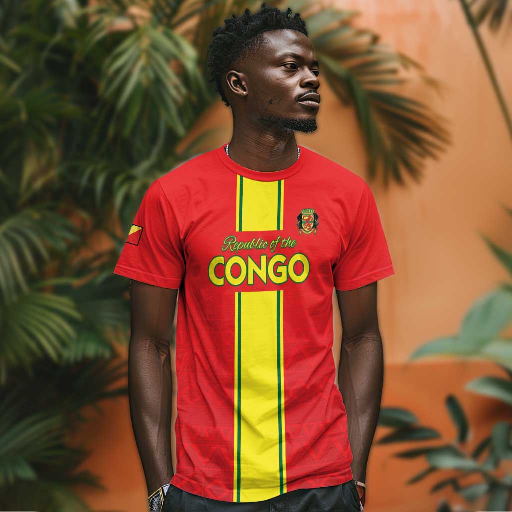 Custom Republique du Congo Football T shirt Go Ba Diabulu ya Mbwaki Red Color LT15