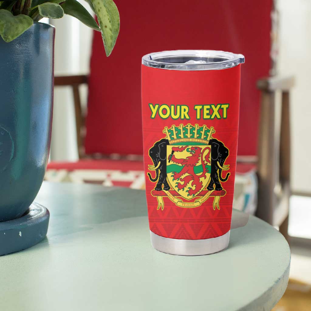 Custom Republique du Congo Football Tumbler Cup Go Ba Diabulu ya Mbwaki Red Color LT15