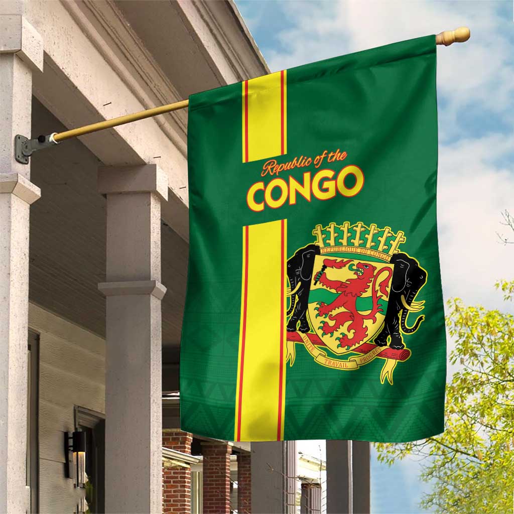 Republique du Congo Football Garden Flag Go Ba Diabulu ya Mbwaki Green Color LT15