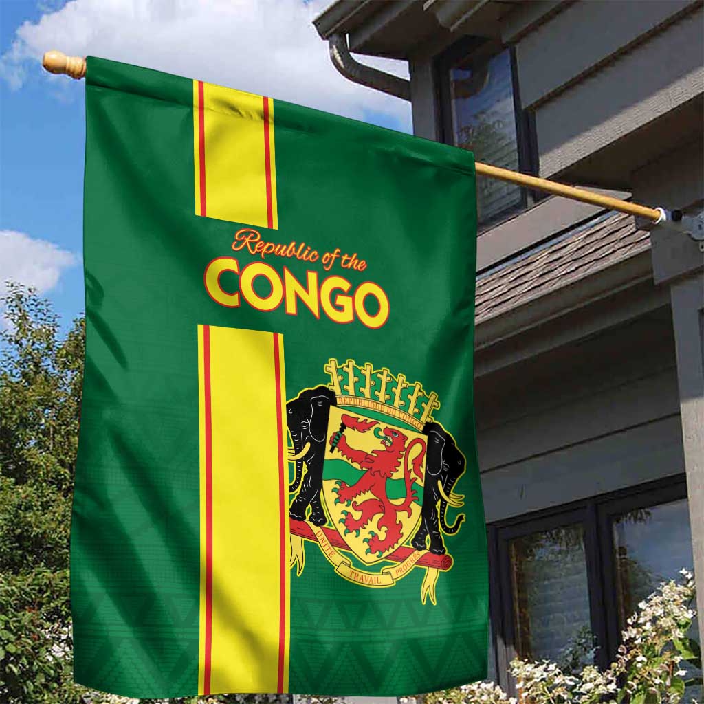 Republique du Congo Football Garden Flag Go Ba Diabulu ya Mbwaki Green Color LT15