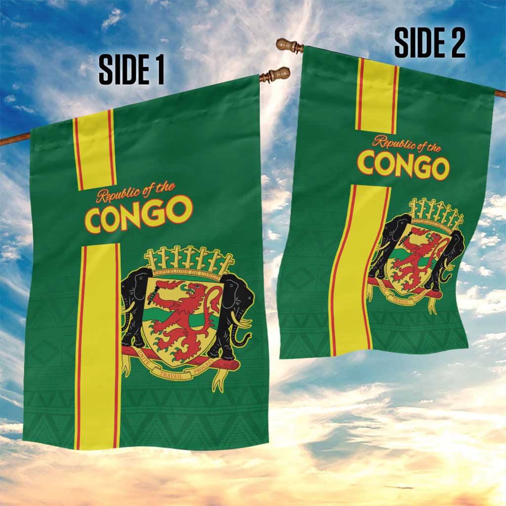 Republique du Congo Football Garden Flag Go Ba Diabulu ya Mbwaki Green Color LT15