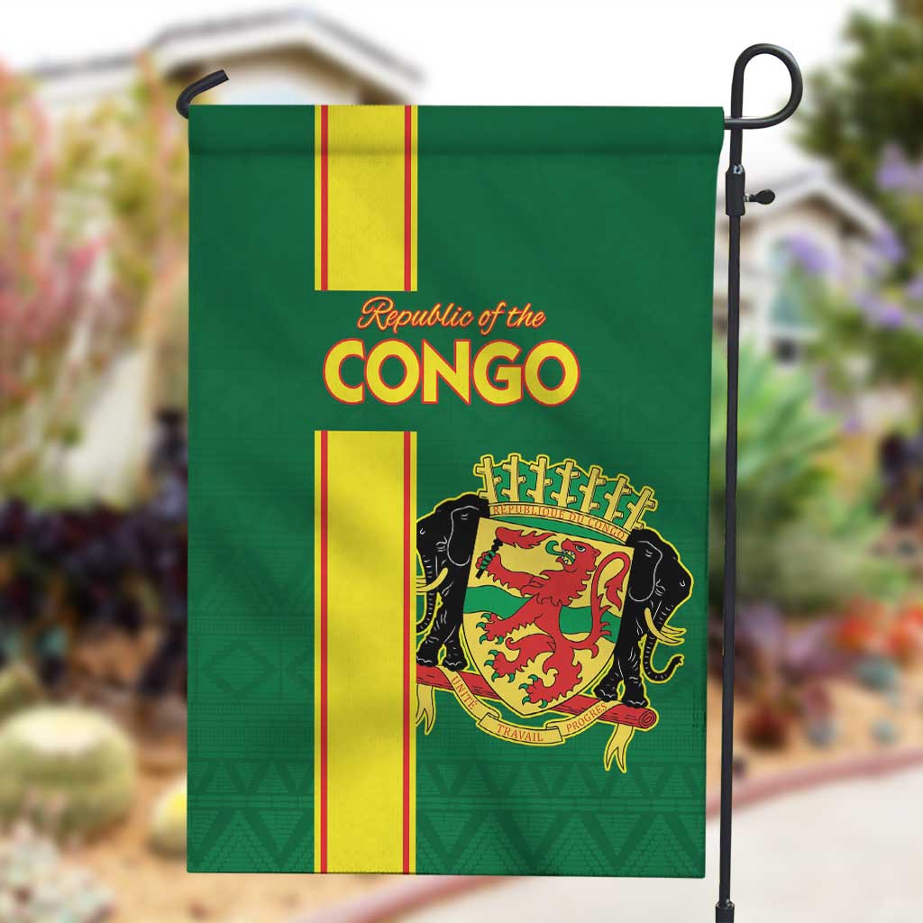 Republique du Congo Football Garden Flag Go Ba Diabulu ya Mbwaki Green Color LT15