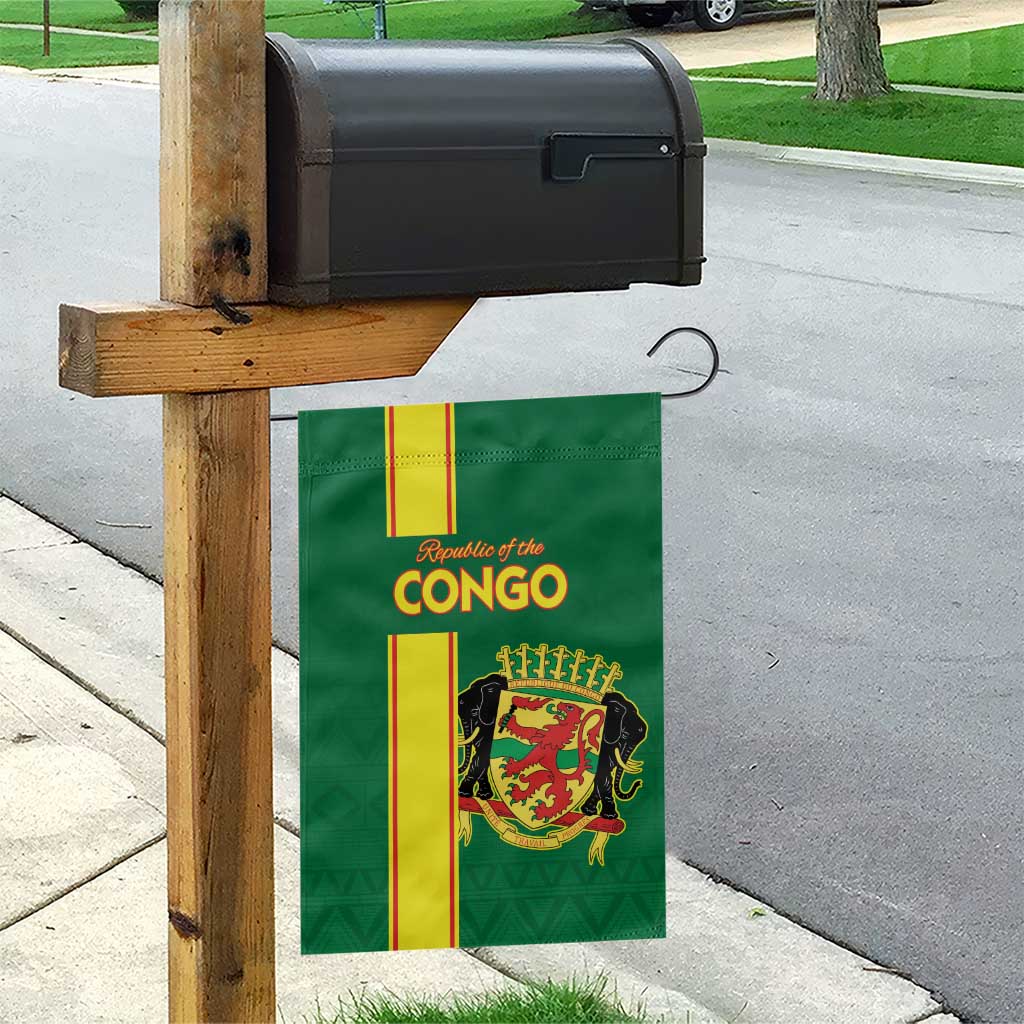 Republique du Congo Football Garden Flag Go Ba Diabulu ya Mbwaki Green Color LT15