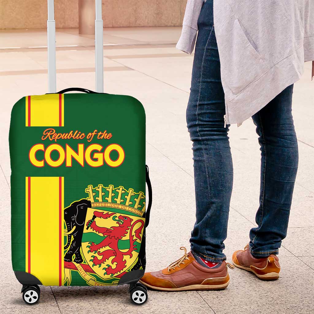 Congo Brazzaville Football Luggage Cover Go Ba Diabulu ya Mbwaki Green Color LT15