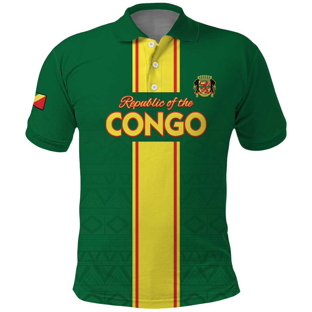Custom Congo Brazzaville Football Polo Shirt Go Ba Diabulu ya Mbwaki Green Color LT15