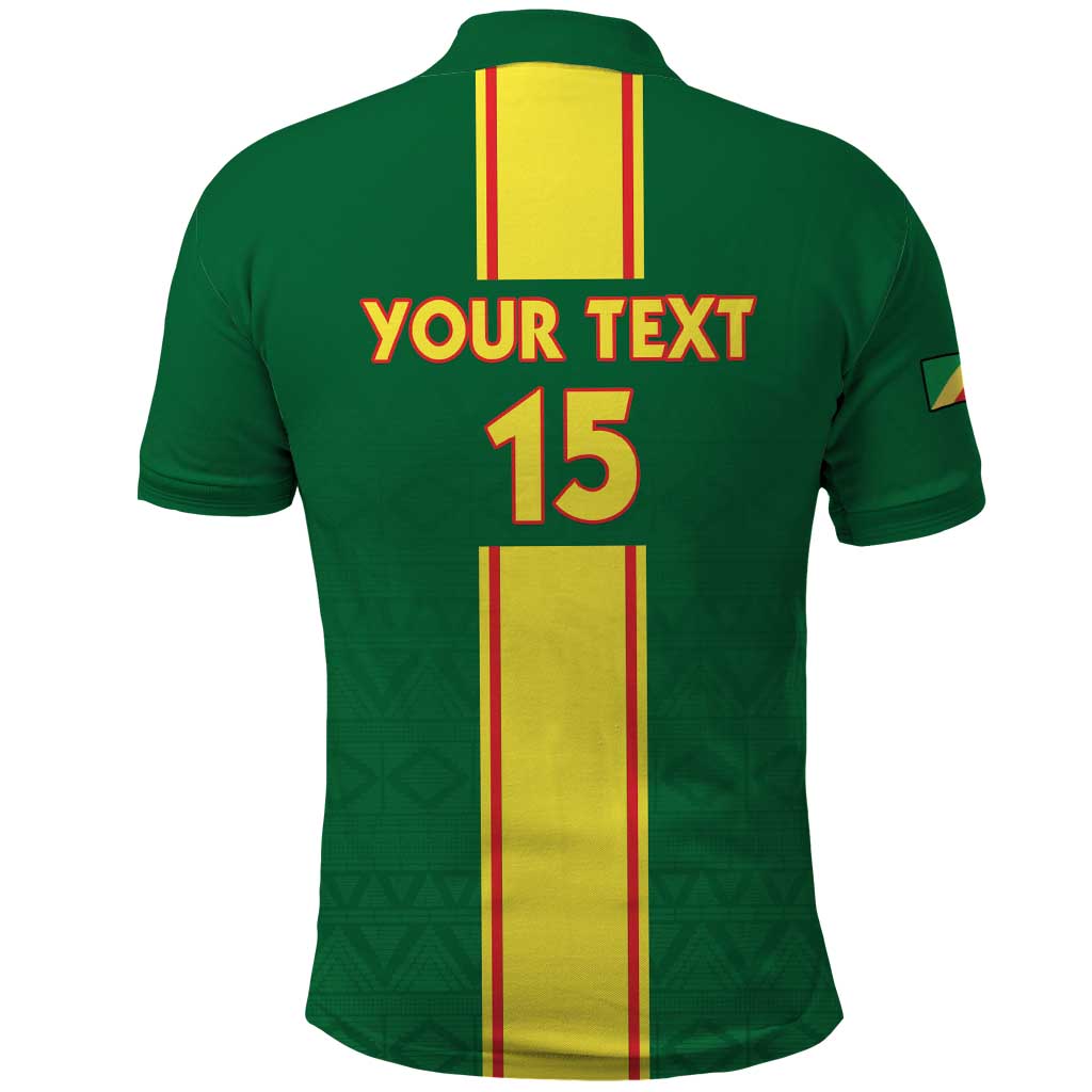 Custom Congo Brazzaville Football Polo Shirt Go Ba Diabulu ya Mbwaki Green Color LT15