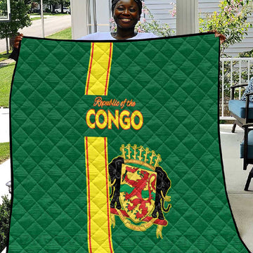 Republique du Congo Football Quilt Go Ba Diabulu ya Mbwaki Green Color LT15