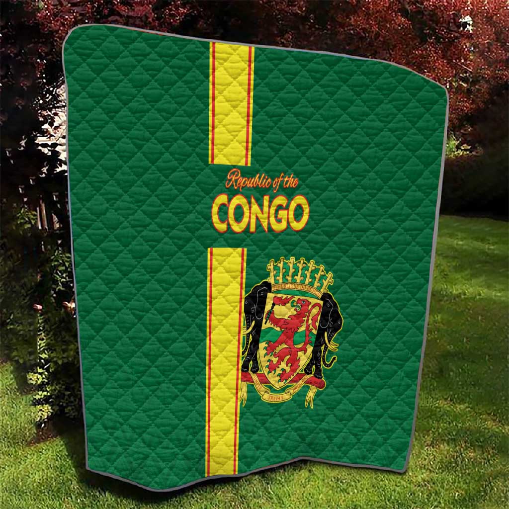 Republique du Congo Football Quilt Go Ba Diabulu ya Mbwaki Green Color LT15