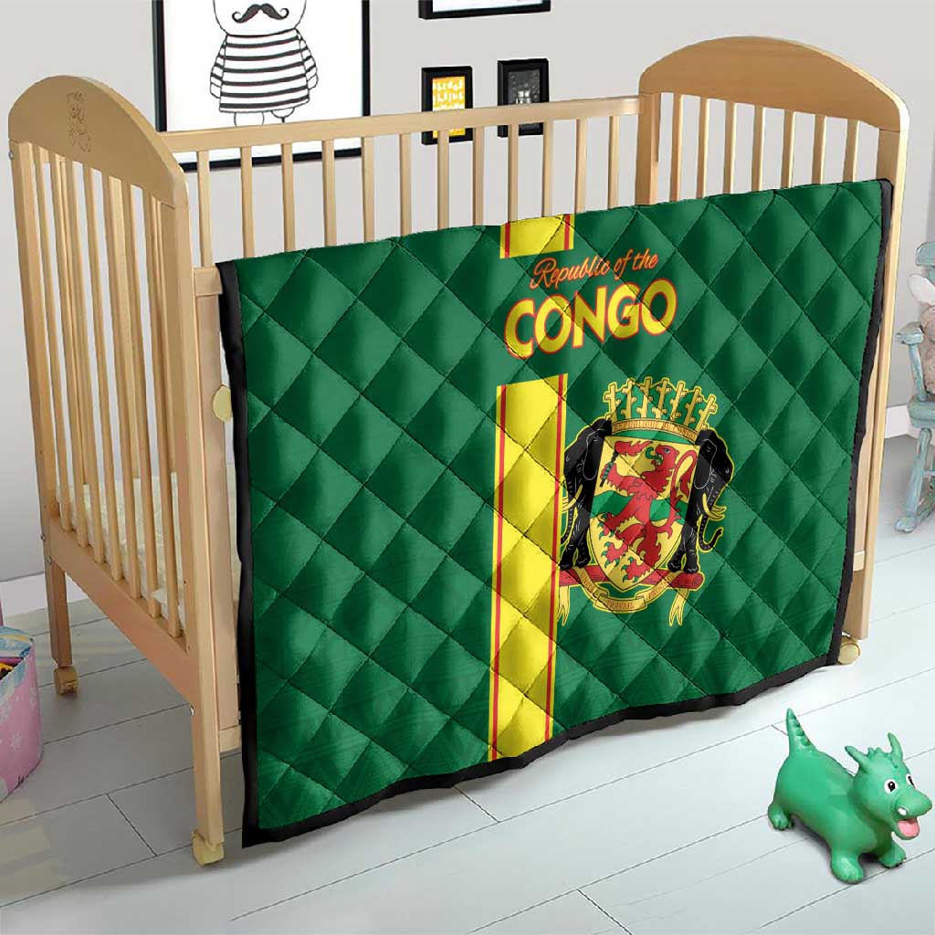 Republique du Congo Football Quilt Go Ba Diabulu ya Mbwaki Green Color LT15