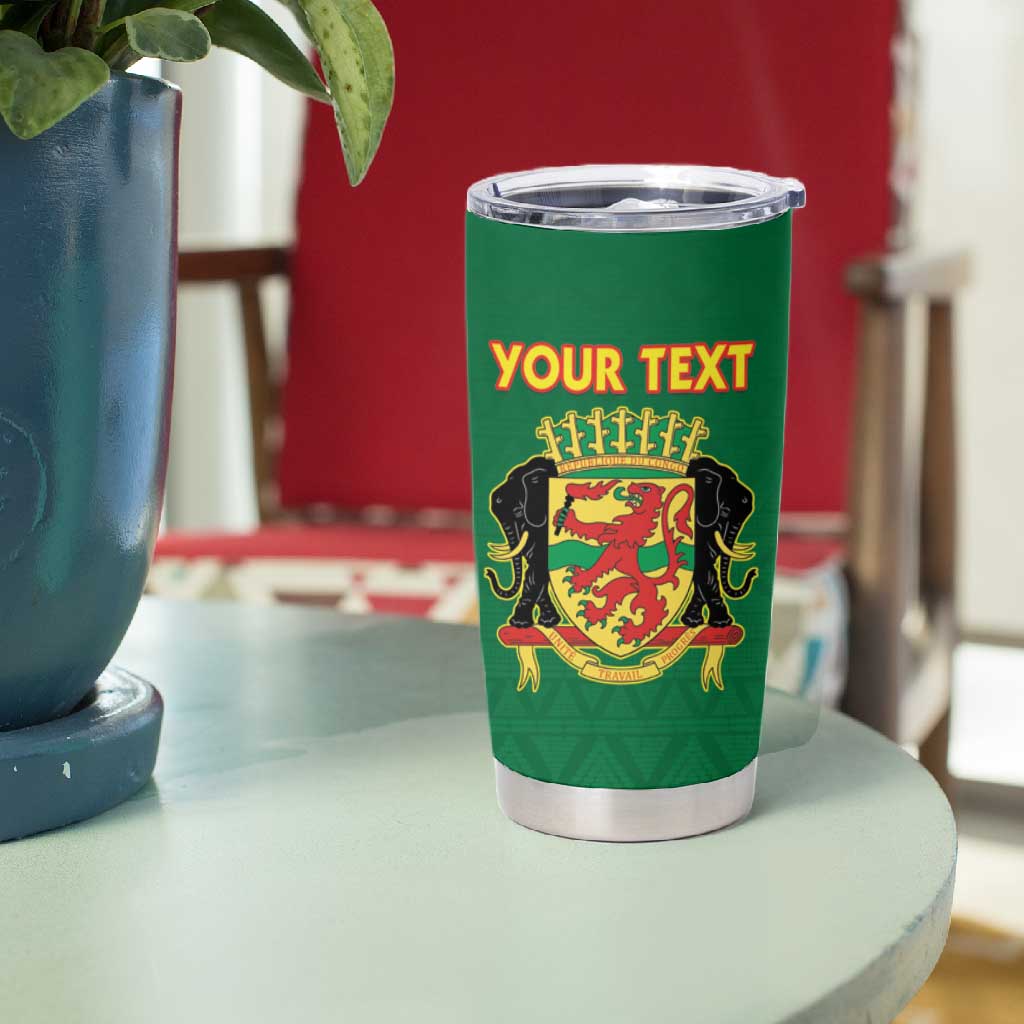 Custom Republique du Congo Football Tumbler Cup Go Ba Diabulu ya Mbwaki Green Color LT15