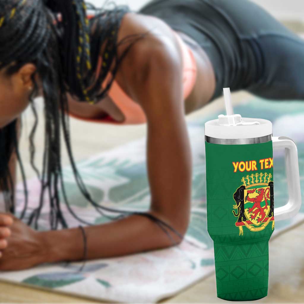 Custom Republique du Congo Football Tumbler With Handle Go Ba Diabulu ya Mbwaki Green Color LT15