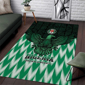Custom Nigeria Football Area Rug African Pattern LT15