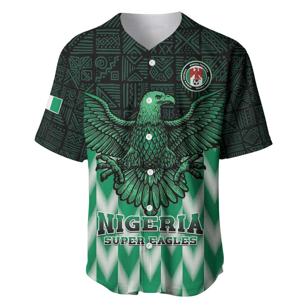 Custom Nigeria Football Baseball Jersey African Pattern LT15