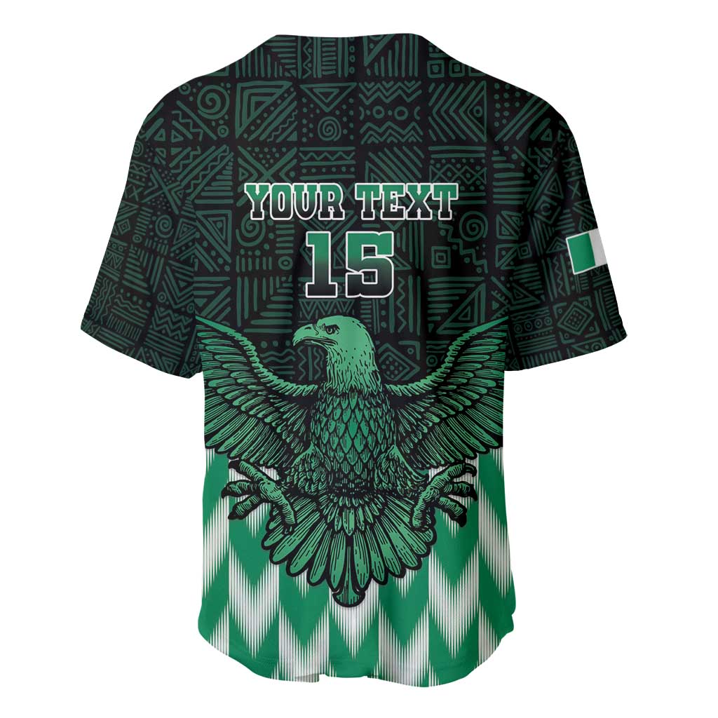 Custom Nigeria Football Baseball Jersey African Pattern LT15