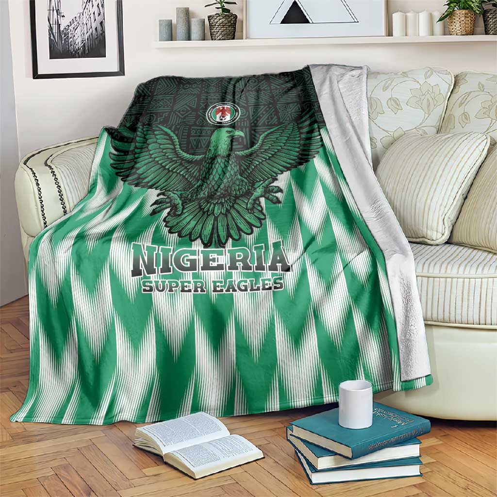 Custom Nigeria Football Blanket African Pattern LT15