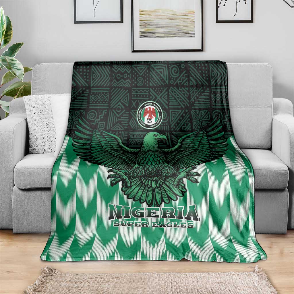 Custom Nigeria Football Blanket African Pattern LT15