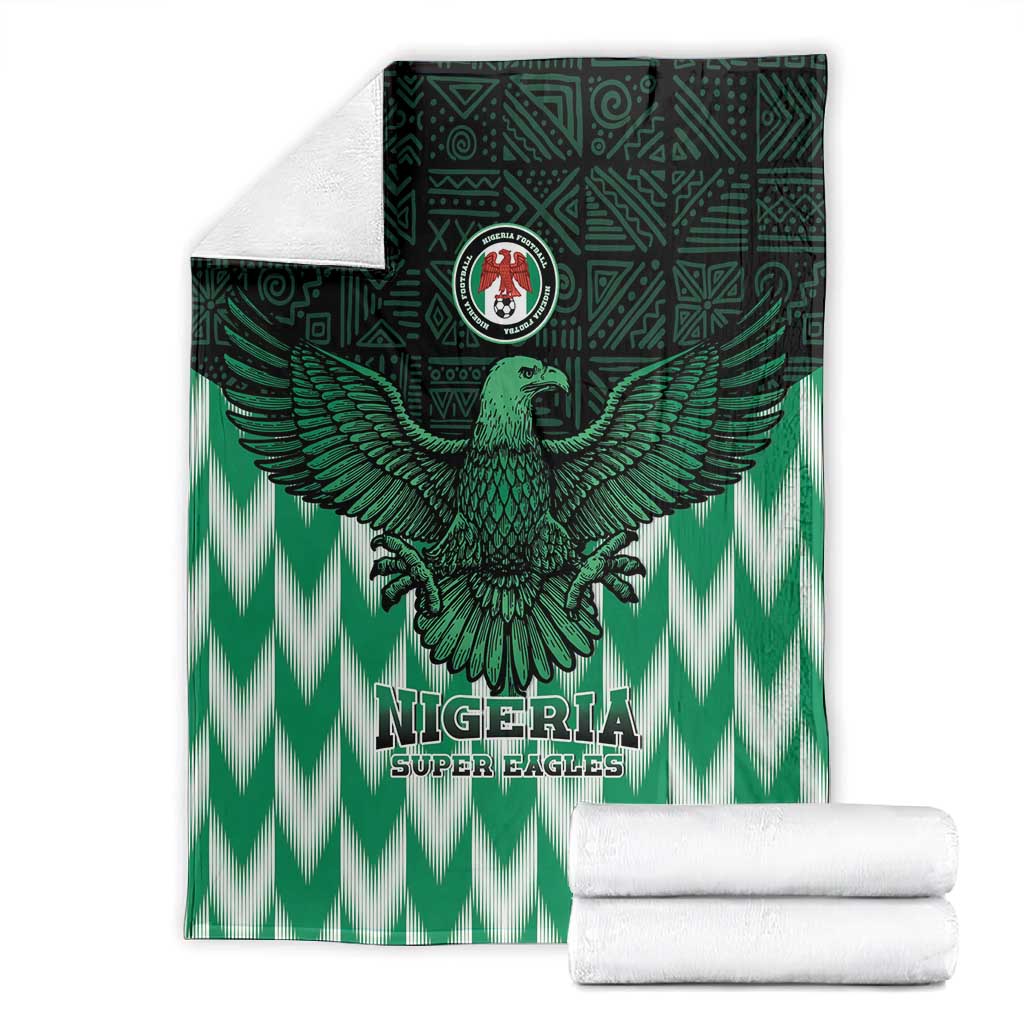 Custom Nigeria Football Blanket African Pattern LT15