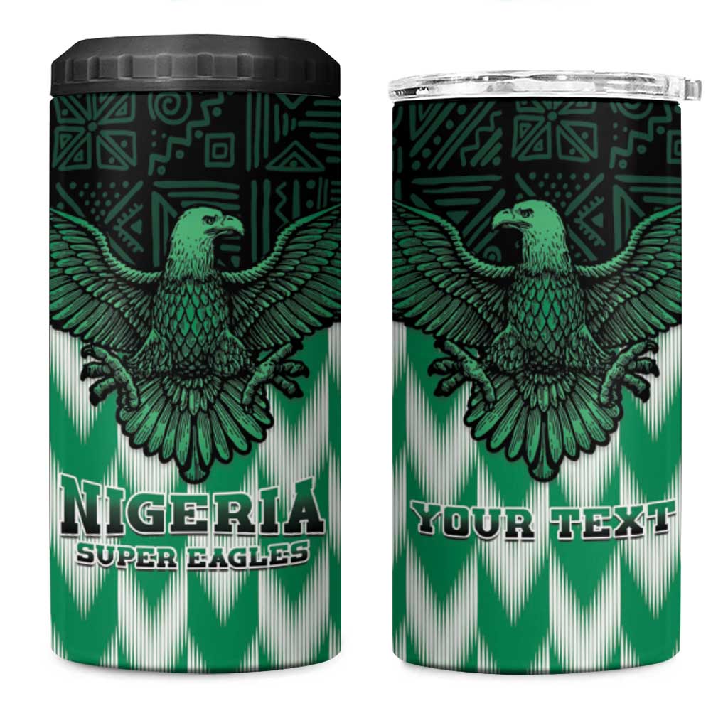 Custom Nigeria Football 4 in 1 Can Cooler Tumbler African Pattern LT15