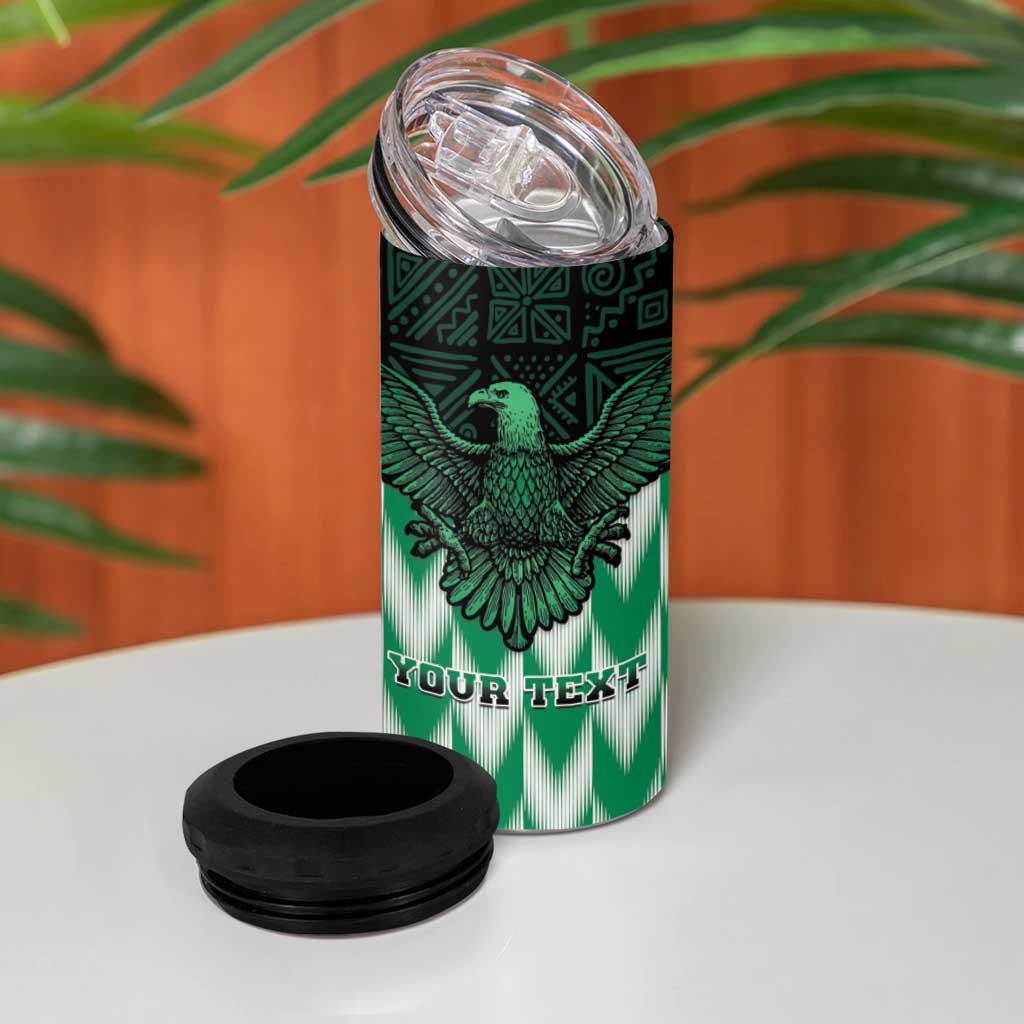 Custom Nigeria Football 4 in 1 Can Cooler Tumbler African Pattern LT15