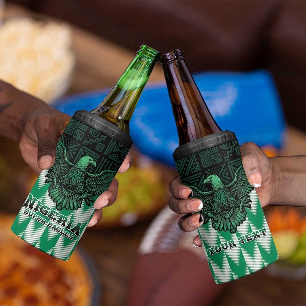Custom Nigeria Football 4 in 1 Can Cooler Tumbler African Pattern LT15