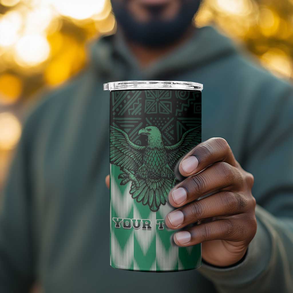Custom Nigeria Football 4 in 1 Can Cooler Tumbler African Pattern LT15