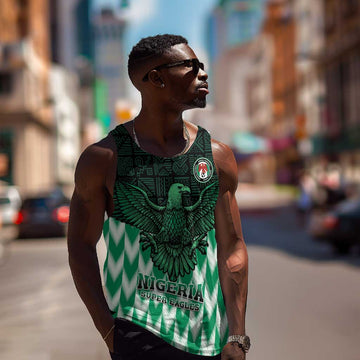 Custom Nigeria Football Men Tank Top African Pattern LT15