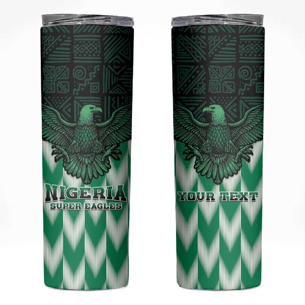 Custom Nigeria Football Skinny Tumbler African Pattern LT15