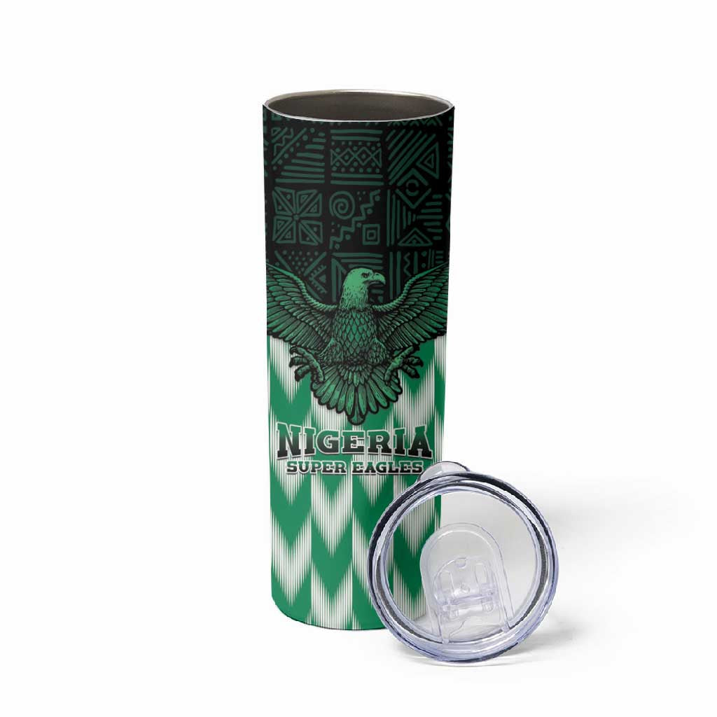 Custom Nigeria Football Skinny Tumbler African Pattern LT15