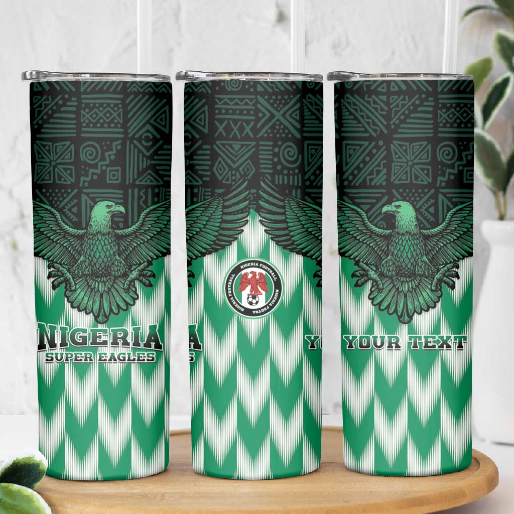 Custom Nigeria Football Skinny Tumbler African Pattern LT15