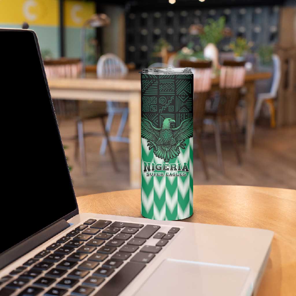 Custom Nigeria Football Skinny Tumbler African Pattern LT15