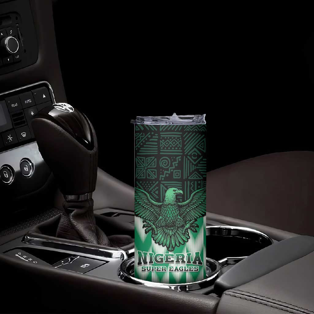 Custom Nigeria Football Skinny Tumbler African Pattern LT15