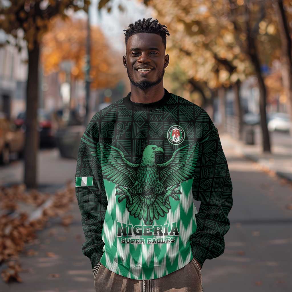 Custom Nigeria Football Sweatshirt African Pattern LT15